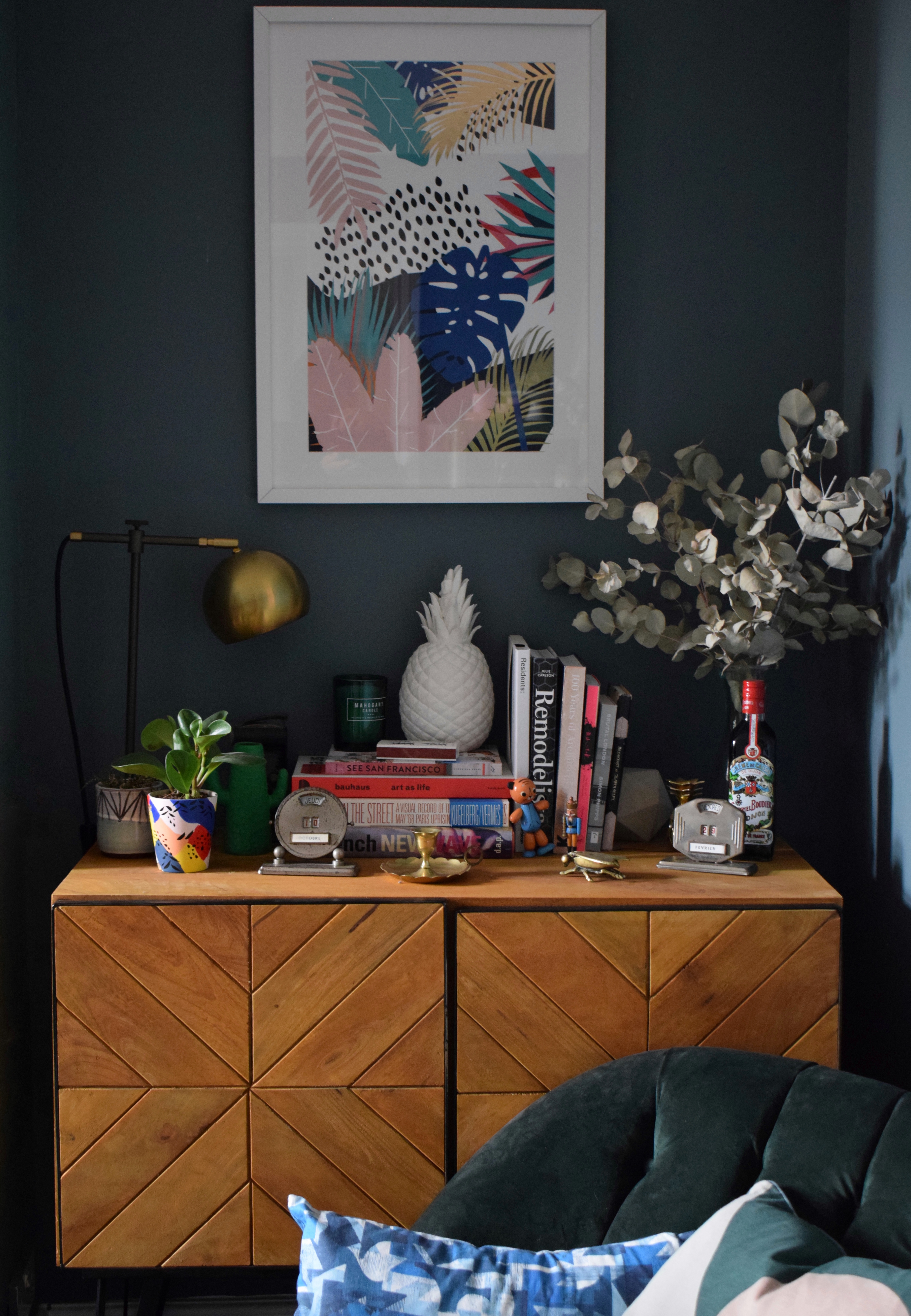 Botanical Artwork Refresh in the Cocktail Room