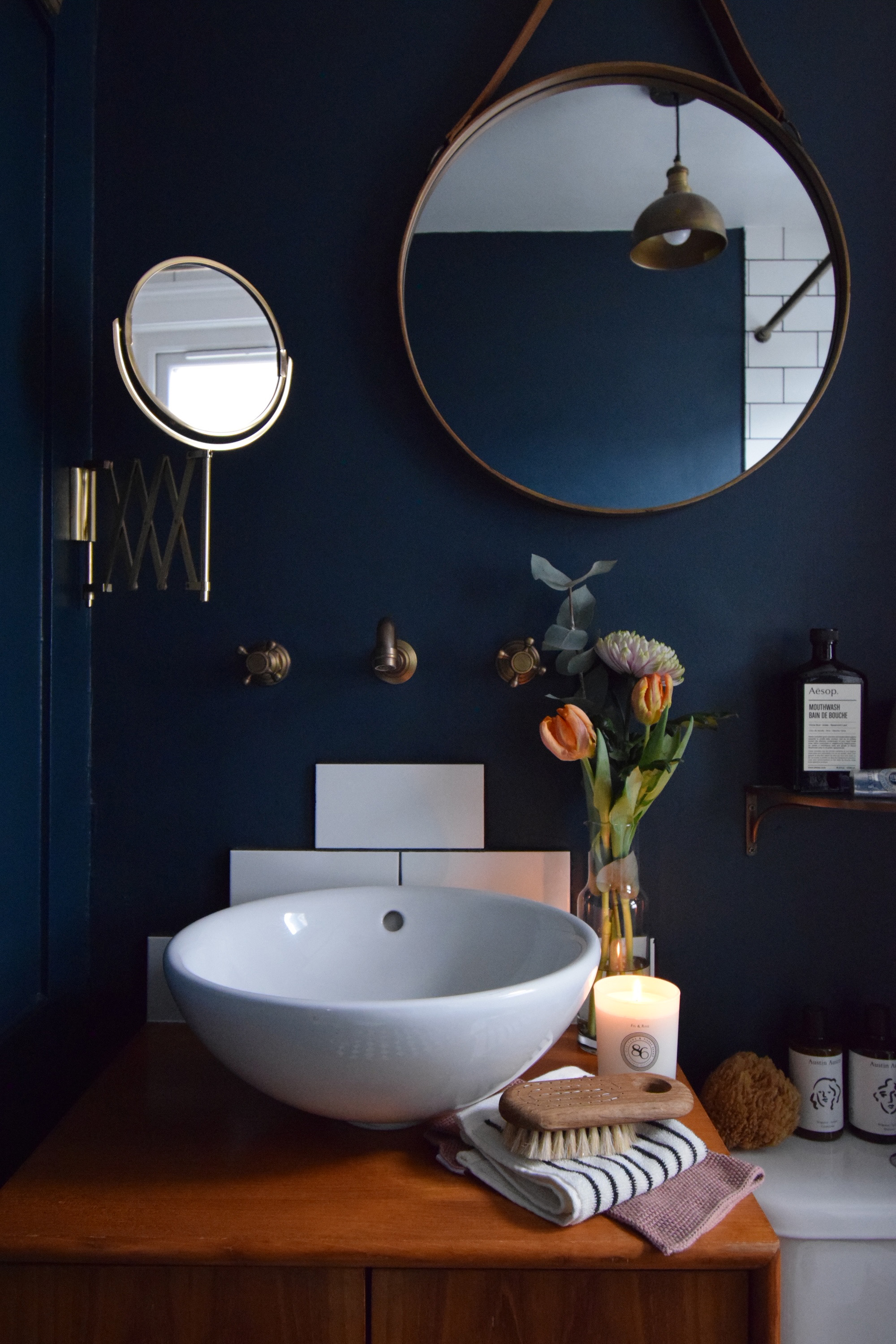 Hague Blue bathroom | Design Soda: Interiors Blog | Colour, Pattern, Patina